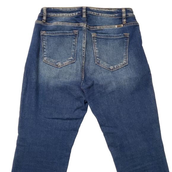 KanCan Mercy High Rise Ankle Skinny Jeans Medium Wash Size 11/29 Raw Hem - Picture 10 of 12